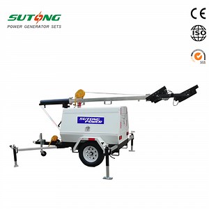[Hot Item] 5m 7m 9m Mast Hand Portable Mobile Metal Halogen Lamp/ Metal Halide Flood Lights/ LED Lighting Tower for Mining Industry
