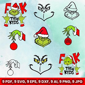 Grinch Christmas SVG Cut Files, Holiday Shirt Design (digital Download) - Etsy