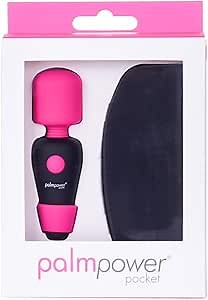PalmPower Pocket Mini Vibrator, Compact Cordless Massager with Comfy Cuff, Multi-Speed & Patterns, USB Rechargeable, PowerBullet Motor, Travel-Friendly Personal Massager for Women