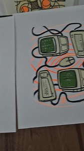 Vintage Wi-Fi-Computer - Linolschnitt Druck - Etsy.de