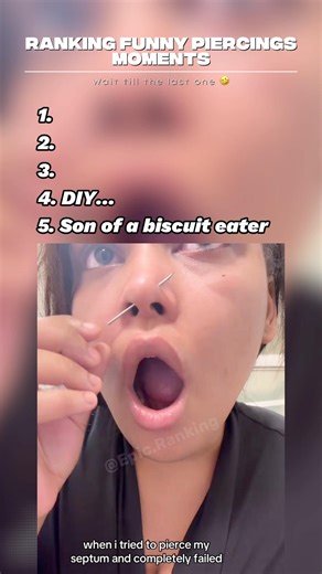 Ranking the funniest piercing moments 😭 #ranking #funnymoments #piercing