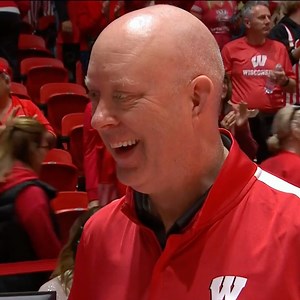 Wisconsin head coach Kelly Sheffield joined Heather Cox after a statement win over No. 3 Penn State. 💪 Wisconsin Volleyball | NBC Sports