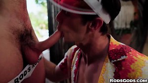 Two cock hungry Derek Kage and Devin Franco bareback sex (Into My)