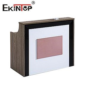[Hot Item] Ekintop Office Reception Counter White Small Reception Desk