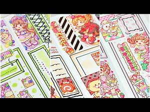 stickers journaling 💕cute kawaii sticker🌈 Immersive ASMR bullet journal | Compilation 78