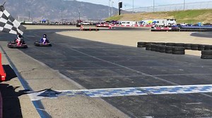 TJ Blackledge with the Heat 1A EIN to get the racing started here in a beautiful day at CalSpeed. | CalSpeed Karting