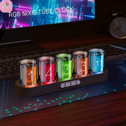 Retro Nixie Tube Clock: RGB LED Steampunk Desk Decor - Etsy Australia