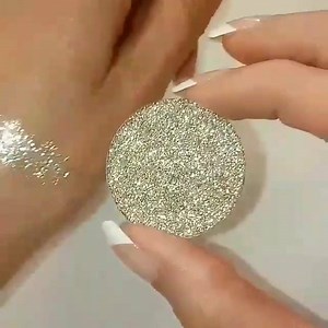 Our Chromalight-Ethereal! This one Is A STUNNER!. An ivory/very pale gold that is just exploding with holographic sparkle! #mbacosmetics #chromalightsfoilfx #glitter #satisfyingvideo #satisfyingswatches #glitterislife #glitterporn | MBA Cosmetics