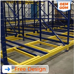 [Hot Item] Durable Metal Push Back Racking System for Warehouse Efficiency
