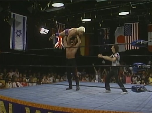 On June 21, 1986 NWA World Championship Wrestling aired on the SuperStation WTBS from the TBS Studio in Atlanta, Georgia. Before the main event between NWA World Heavyweight Champion Ric Flair and Tony Zane can get underway, Hawk (of The Road Warriors) comes to the ring and goes after Flair. The impromptu match soon becomes a melee involving The Four Horsemen and The Road Warriors, with even their managers J.J. Dillon and Paul Ellering going at it. Afterwards, Schiavone gets a word with Hawk (wi