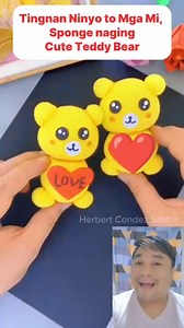 5.1K views · 38 reactions | Cute DIY Teddy Bears from Sponge #dishwashingsponge #diyteddybear #diy #diyideas #diycrafts #tips #virals #trend #tipsandtricks | Herbert Condez Sastre | Facebook