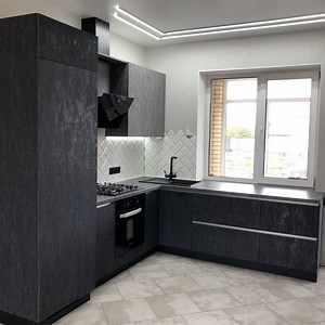 [Hot Item] Modular Modern Customized Black Color Lacquer Kitchen Cabinet Furniture Dining Room Furniture Popular American Kitchen Cabinet