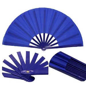 [Hot Item] Large Folding Hand Fan Vintage Retro Fabric Fans Plastic Folding Hand Fans
