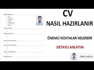 CV NASIL HAZIRLANIR / CV NASIL OLUŞTURULUR (BASİT YÖNTEM)
