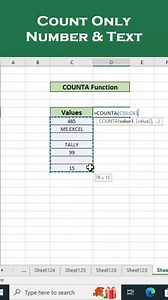 Counta Function in MS Excel | Counta in ms excel | tips and tricks in ms excel | #msexceltips #shorts #viral #reels | #interviewquestions #msexcel #MSExcelshortcut | ms Excel hacks | #excel #msexcel | #excelshortcutkeys #deepakyadavsir | count number and text in ms excel | Deepak Yadav Sir