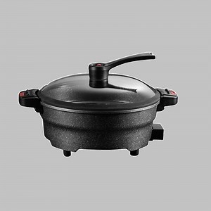 [Hot Item] 6.5L Cast Aluminum Electric Skillet Single Burner Wok Superior Electric BBQ Pan