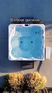 Home is soaking a bubbly Caldera hot tub without a care in the world. 🏠❤️ #CalderaSpas #HotTubHaven | Caldera Spas