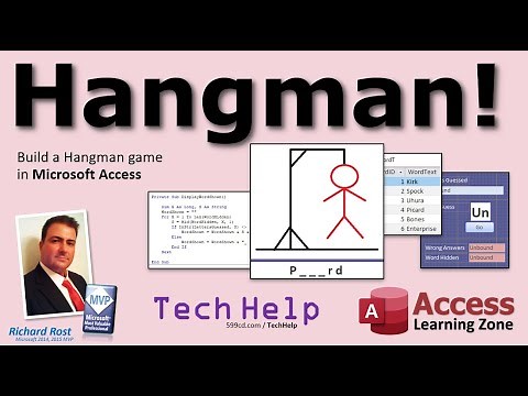 Create a Hangman Game in Microsoft Access - A Fun Way To Learn VBA Computer Programming!