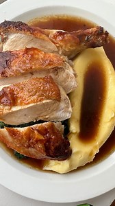 Chicken, Mash, Roasted Greens & Gravy #eattheseason #cavolonero #mash #chicken | thomas_straker
