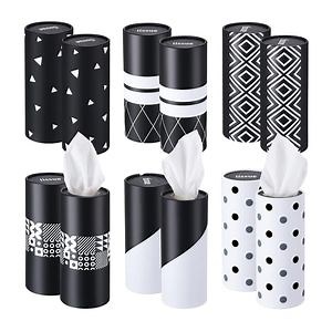 [Hot Item] Environmental Promotion Customized Logo 2ply Cylinder Car Facial Tissue Paper