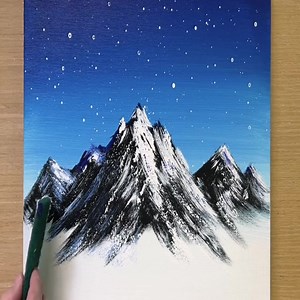 39K views · 1.5K reactions | Painting Snowy Mountains / Easy Acrylic Painting Technique | Painting Skills | Facebook