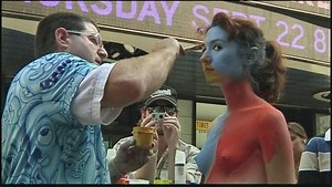 Bodypainting auf dem Times Square