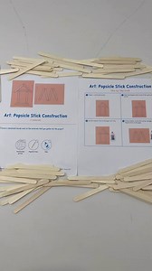 Media center users can access this fun popsicle stick construction art activity in this month’s Themes First! unit, Amazing Construction! #starautismsupport #themesfirst #art #construction #build | STAR Autism Support