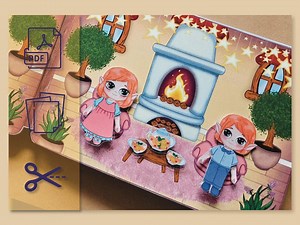 Fairy Tale Printable Paper Dollhouse for Cutting and Play – Digital Set With Two Paper Dolls and a Mouse – PDF File - Etsy