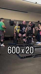 272kg x 20 reps - Lucas Hatton Squatting to near failure....#volume | Man Beast Strongman Events