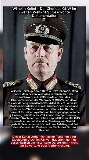 Wilhelm Keitel – Der Chef des OKW im Zweiten Weltkrieg | Geschichte Dokumentation