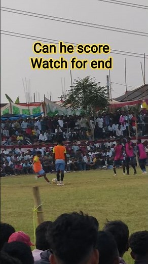 Can he score this? 😱 Watch till the end — you won’t believe whathappens! ⚽#CanHeScore#FootballShorts
