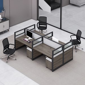 [Hot Item] Chinese Wholesale Modern Aluminum Glass Call Center Cubicle Home Computer Table Desk Workstation Office Partition