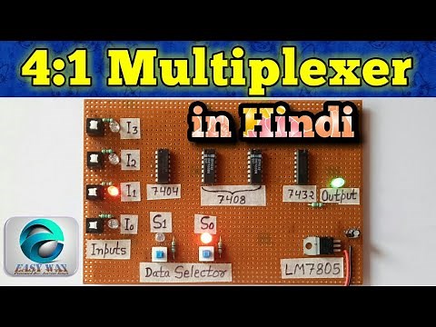 4 to 1 Multiplexer || Multiplexer practical on board
