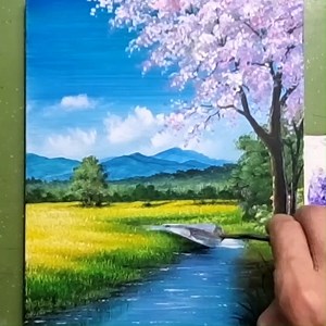 Upcoming Spring Landscape Natural Painting #Upcoming #Spring #Landscape #Natural #Painting | Zil Acrylic Painting