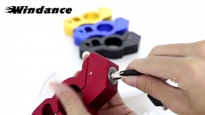 Windance Motorcycle Anti Theft Lock,Heavy Duty Front Brake Lock,Throttle Grip Clutch Brake Lever Handlebar Protection (Blue, L)