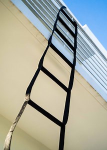 Isop Fire Escape Rope Ladder 2 Story for Adults or Kids 15ft | Made in USA Rescue Ladder | Carabiners & Bag Included
