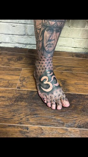 This client sat like a rock for the big ouch on the foot 🦶🏻🕉 Thanks for always coming in! #badlandstattoo #sudburytattoo #tattootiktok #tattooartist #tattooideas #inked #bodyart #tattoostudio #inkspiration