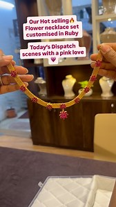 4K views · 75 reactions | Our Hot selling flower necklace set customised in Ruby cut stone for a customer looks obsolutely stunning that turns head on u when u adorn it for the special occasions. #silvercravings #925silverjewelry #rubynecklace #rubystones | Silver Cravings Jewellery | Facebook