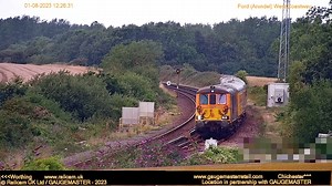 15K views · 510 reactions | Ford testing.... Colas Rail UK operated GB Railfreight #Class73 73965 'Des O'Brien' & 73961 'Alison' on the southern test train circuit. ℹ️ 1Q52 #Eastleigh East Yard to Eastleigh East Yard  #Ford Gaugemaster Controls  01/08/23 | Railcam | Facebook