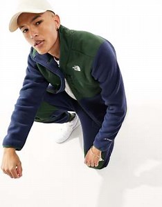 The North Face Denali Polartec fleece jacket in pine green and navy | ASOS