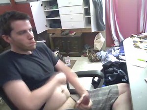 Str8 men smoking while stroking