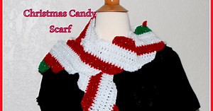 Candy Cane Scarf - #2 Free Crochet Pattern For Christmas In July Event \ Posh Pooch Designs