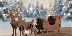 3D Christmas Sleigh With Reindeer Laser Cut File SVG, Holiday Table Centerpiece, Winter Village Decor for Glowforge - Etsy Canada