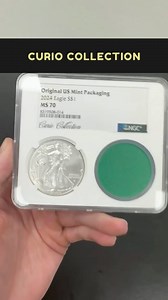 Introducing the Curio Collection, the new way to collect coin history! The Curio Collection is where coins meet their roots. Incredible rarities are hand-selected and paired with a curio that shows the coin’s unique story. With limited drops and low population pieces, Curio Collection coins are perfect for collectors with a passion for numismatic history. Curated by coin collectors for coin collectors, the introductory launch features a 2024 Silver Eagle paired with an original U.S. Mint tube ca