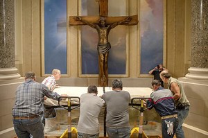 Fr. Kapaun’s tomb in place; ready for his remains
