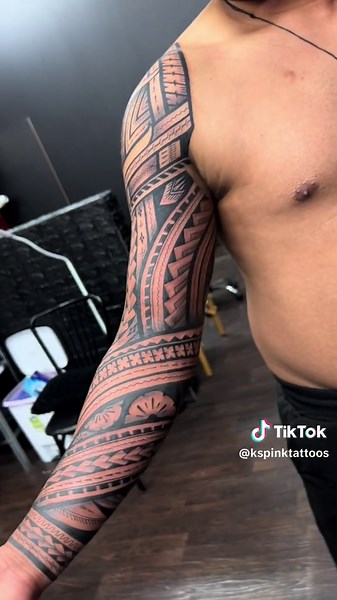 Stunning Samoan Fijian Full Arm Sleeve Tattoo