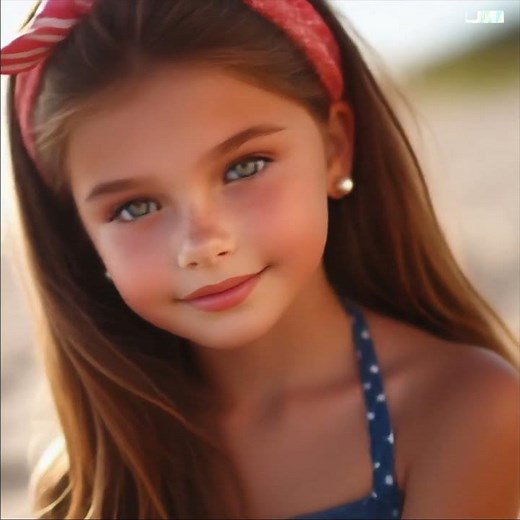 Cute shy tween little girl. Gorgeous eyes. #aivideo animated with #lumaai