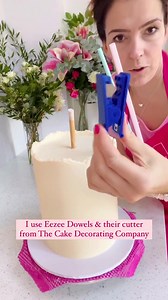 1.8K views · 12 reactions | The lovely Bella & Bean is showing us how she dowels her tiered cakes using the fab EeZee Dowels. Have you tried them yet? Shop now  https://bit.ly/3vYvU6s | The Cake Decorating Company | Facebook