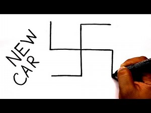 How To Draw a New Car From Swastik || Car Drawing Very Easy Step By Step