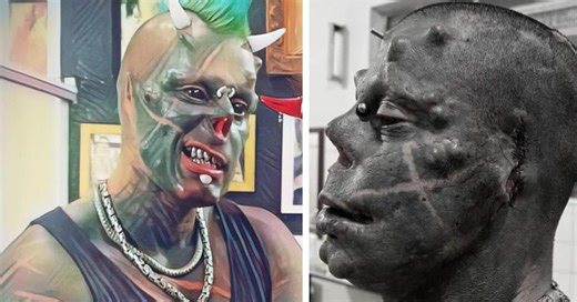 Nouvelle transformation physique pour le «Satan humain»: Michel voulait fêter la fin du masque obligatoire…